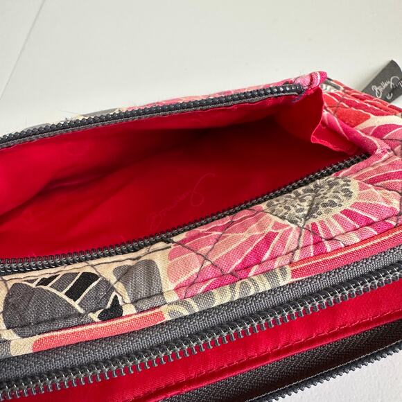 Vera Bradley Cheery Blossoms Turn Lock Wallet Large Daily Clutch Organizer Wear - Picture 11 of 12